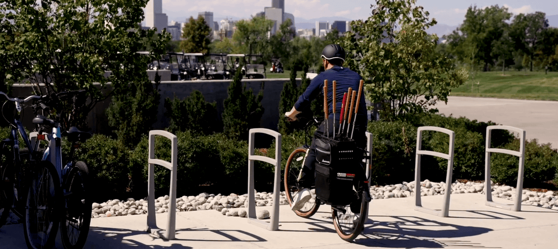 the golf bike bag: how to carry clubs on your bike
